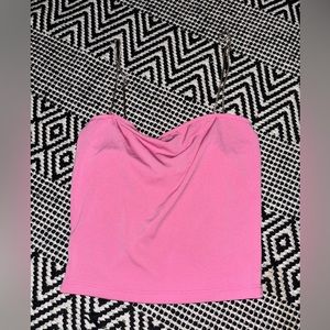 Pink and chain cropped tank size xs